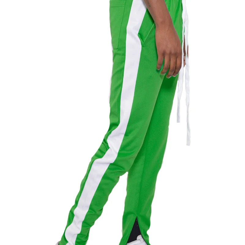Traditional Men’s Green Jogger Pants with Side Stripe for Comfort and Style Modern