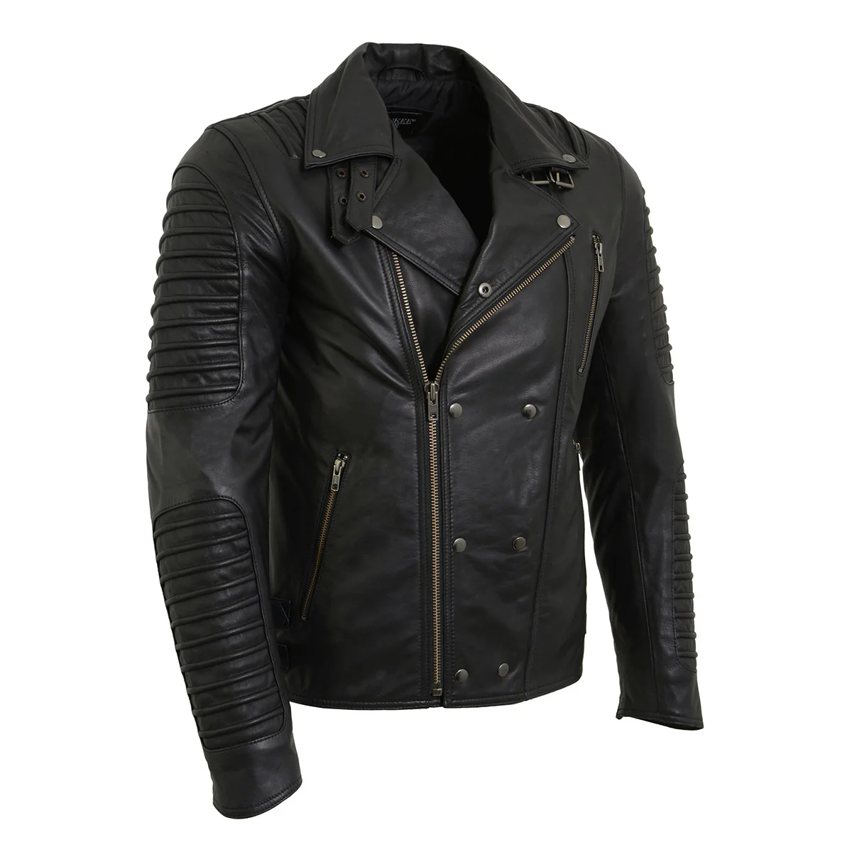 Modern Milwaukee Leather SFM1885 Men’s Black Leather Fashion Jacket with Piping Design Dependable