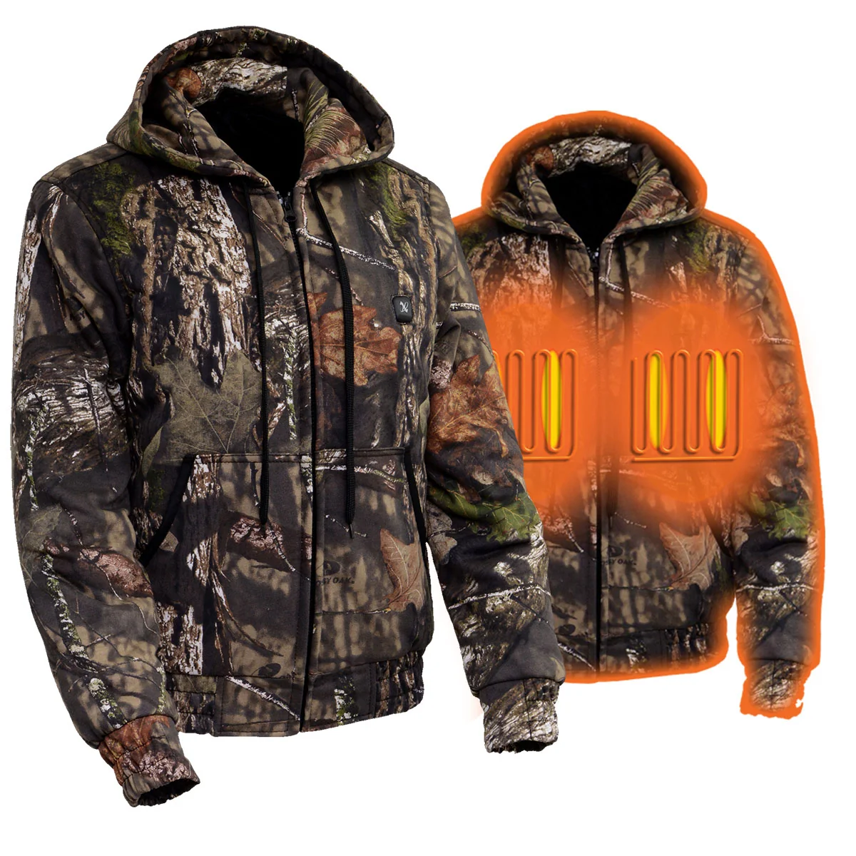 Refined NexGen NXL2776SET Ladies 'Camo' Heated Zipper Hoodie Rechargeable Battery Pack Included Superior