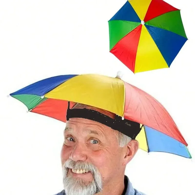 Genuine Portable Folding Rain Hat Umbrella – Anti-UV Fishing Sun Shade Cap for Outdoor Activities High-Quality