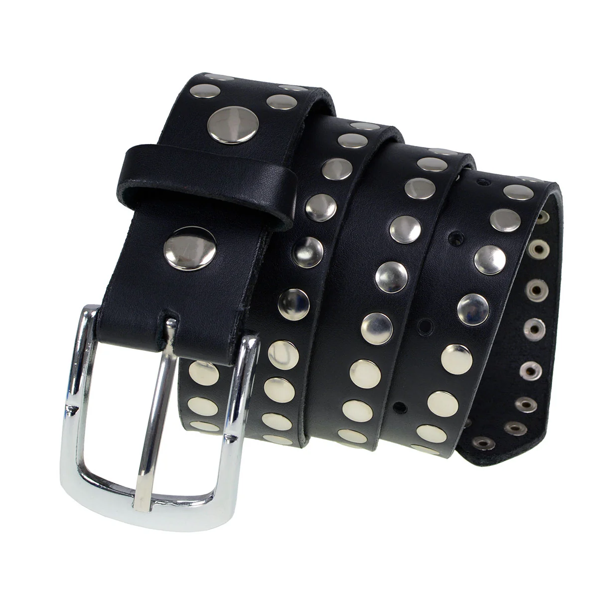 Contemporary Milwaukee Leather MP7100 Men’s Studded Black Leather Belt for Biker with Buckle – 1.5 inches Wide User-Friendly