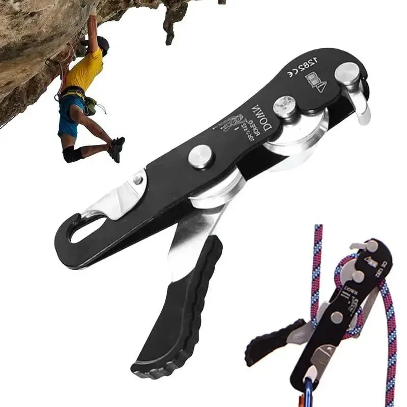 Dependable Climbing Stop Descender with Hand Control – Self-Locking Anti-Panic Belay Device for Rope Rescue and Rappelling Luxury