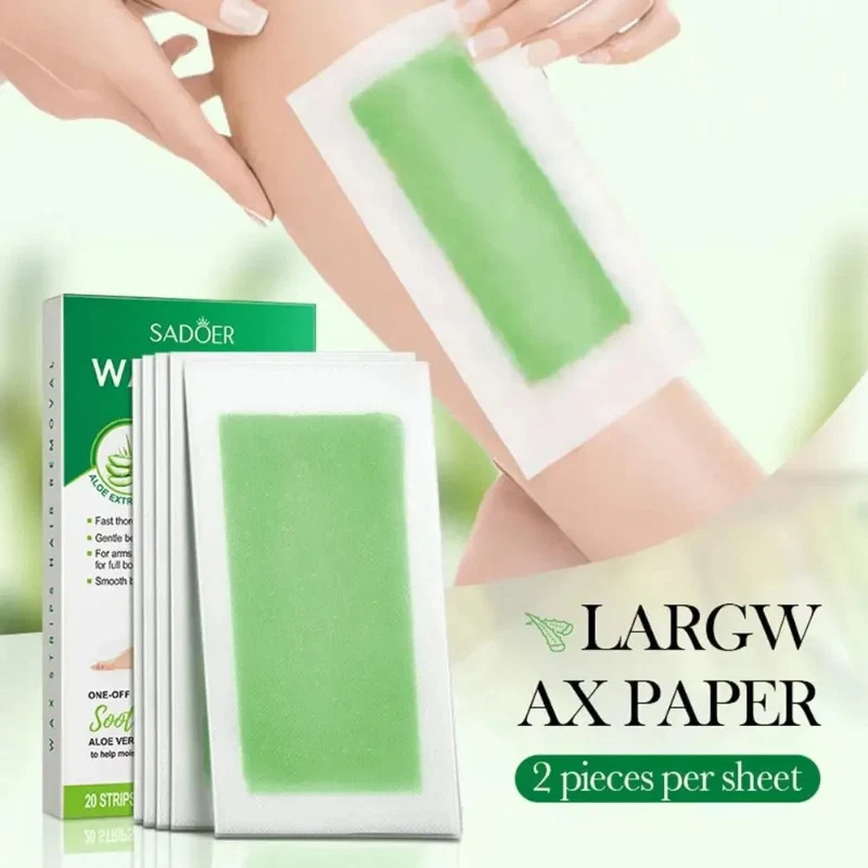 Crafted SADOER Wax Strips Aloe Extract – 20 Sheets Sophisticated