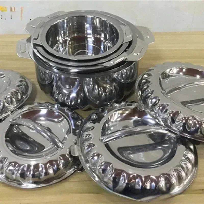 Lightweight 4-Piece Stainless Steel Insulated Food Warmer Set 1L 2L 3L 4L — Durable Lunch Box for Family Parties Weddings Events Stylish