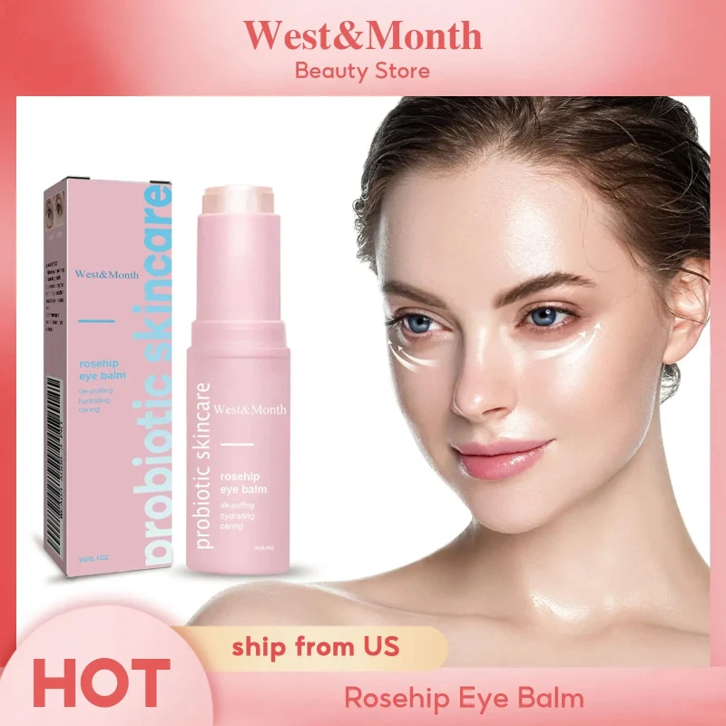 Practical West Month Rosehip Eye Balm – Probiotic Skincare Eye Balm Stick Easy-to-Use