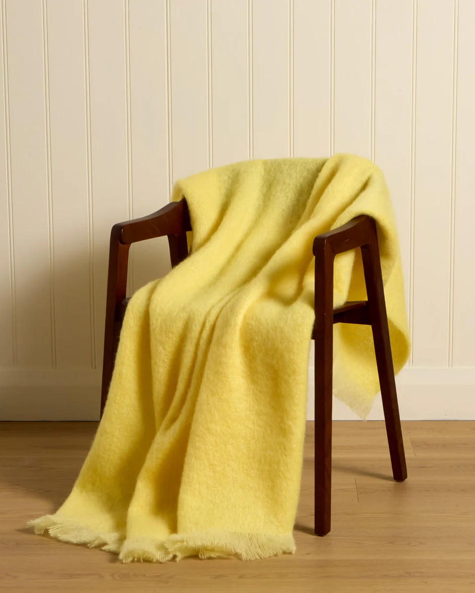 Premium Material Foxford Golden Hour Mohair Throw Crafted