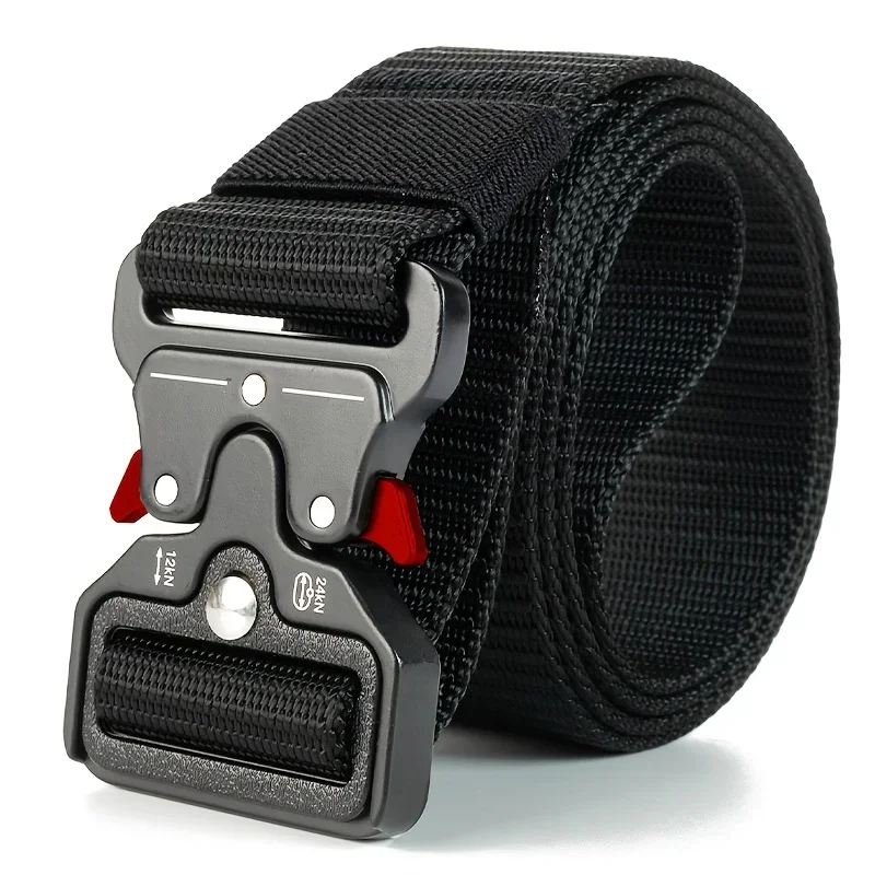 Luxury Heavy Duty Tactical Nylon Webbing Belt with Metal Buckle Smart