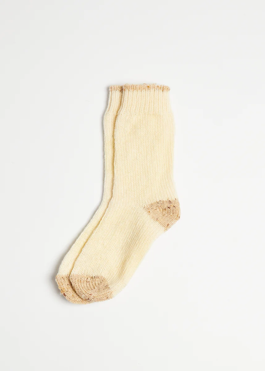Breathable Foxford Men’s Walking Socks Ecru Traditional