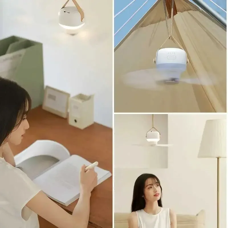 Expertly Made 7200mAh Outdoor Camping Fan – Cordless Ceiling Fan with LED Light Remote Control Quality