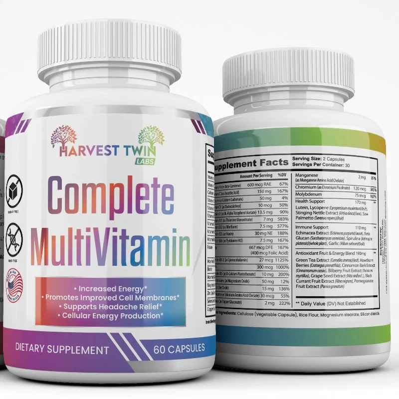 Traditional Harvest Twin Multivitamin Capsules – Complete Daily Nutritional Support 60 Capsules Unique