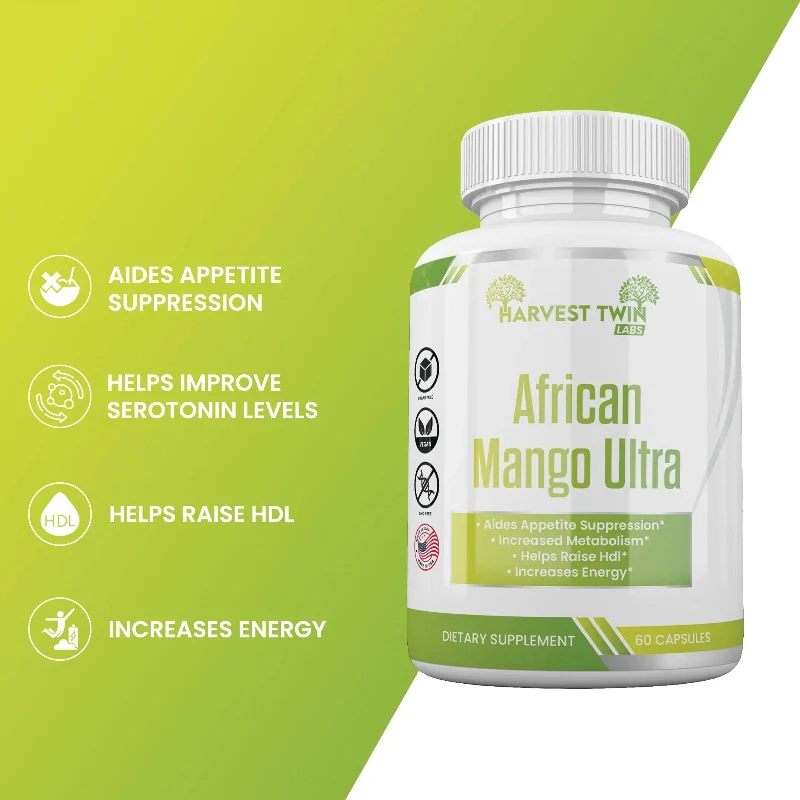 Recyclable Harvest Twin Labs African Mango Ultra Capsules – Metabolism Energy Support Verified