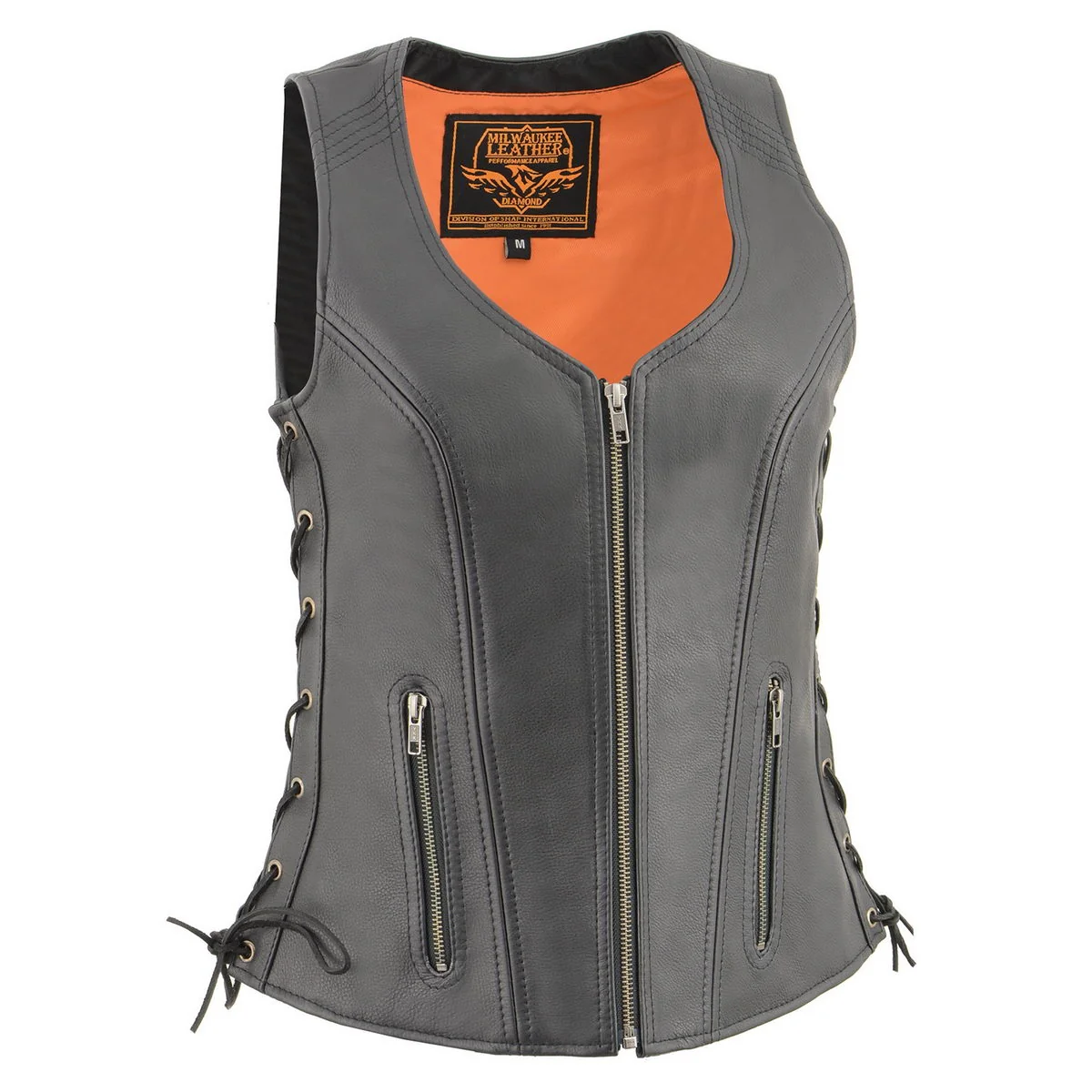 Eco-Friendly Milwaukee Leather MLL4532 Women’s Side Laced Premium Black Leather Motorcycle Rider Vest w Cool-Tec Leather Treatement Reliable