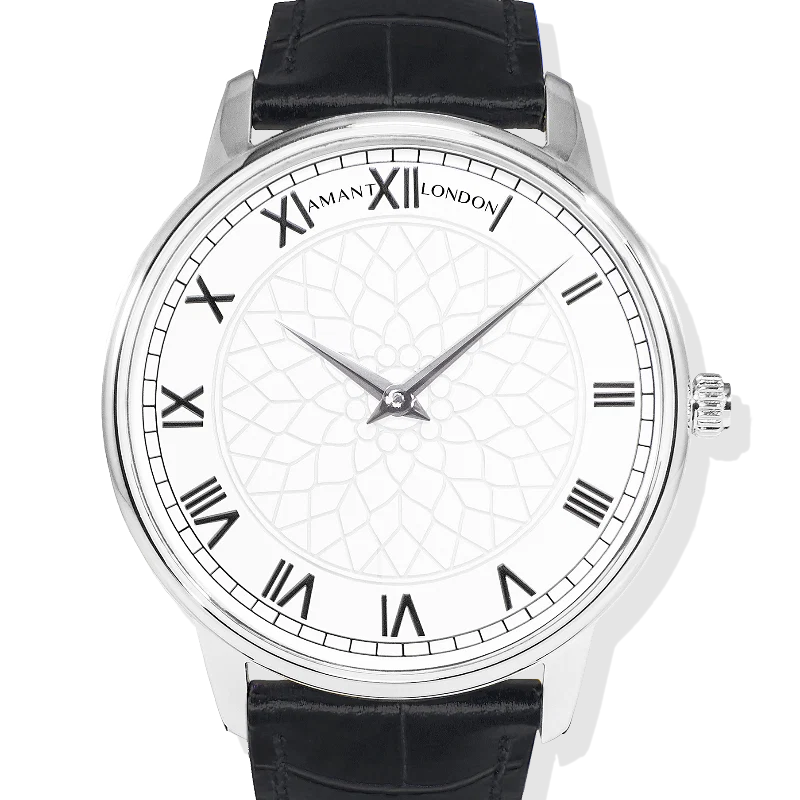 Practical XAMANT London Silver Dial Watch with Roman Numerals Traditional
