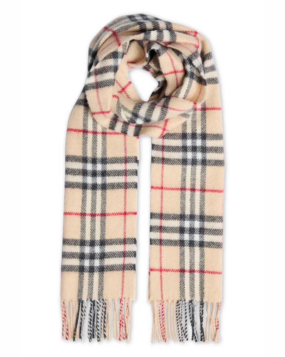 Flexible Foxford Fawn Check Lambswool Scarf Innovative