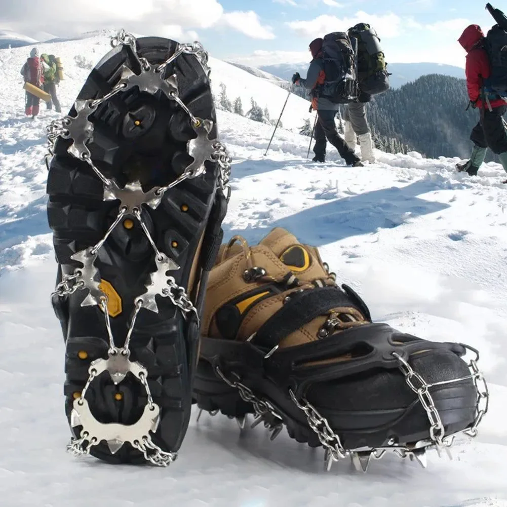 Proven 24-Tooth Ice Crampons – Lightweight Stainless Steel Snow Grips with Carry Bag for Hiking Winter Running Advanced