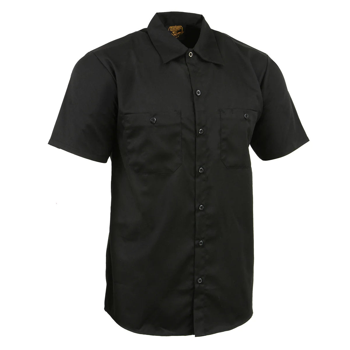 Optimized Milwaukee Leather MDM11669 Men s Black Button-Up Heavy-Duty Work Shirt – Classic Mechanic Shirt w Pockets Efficient