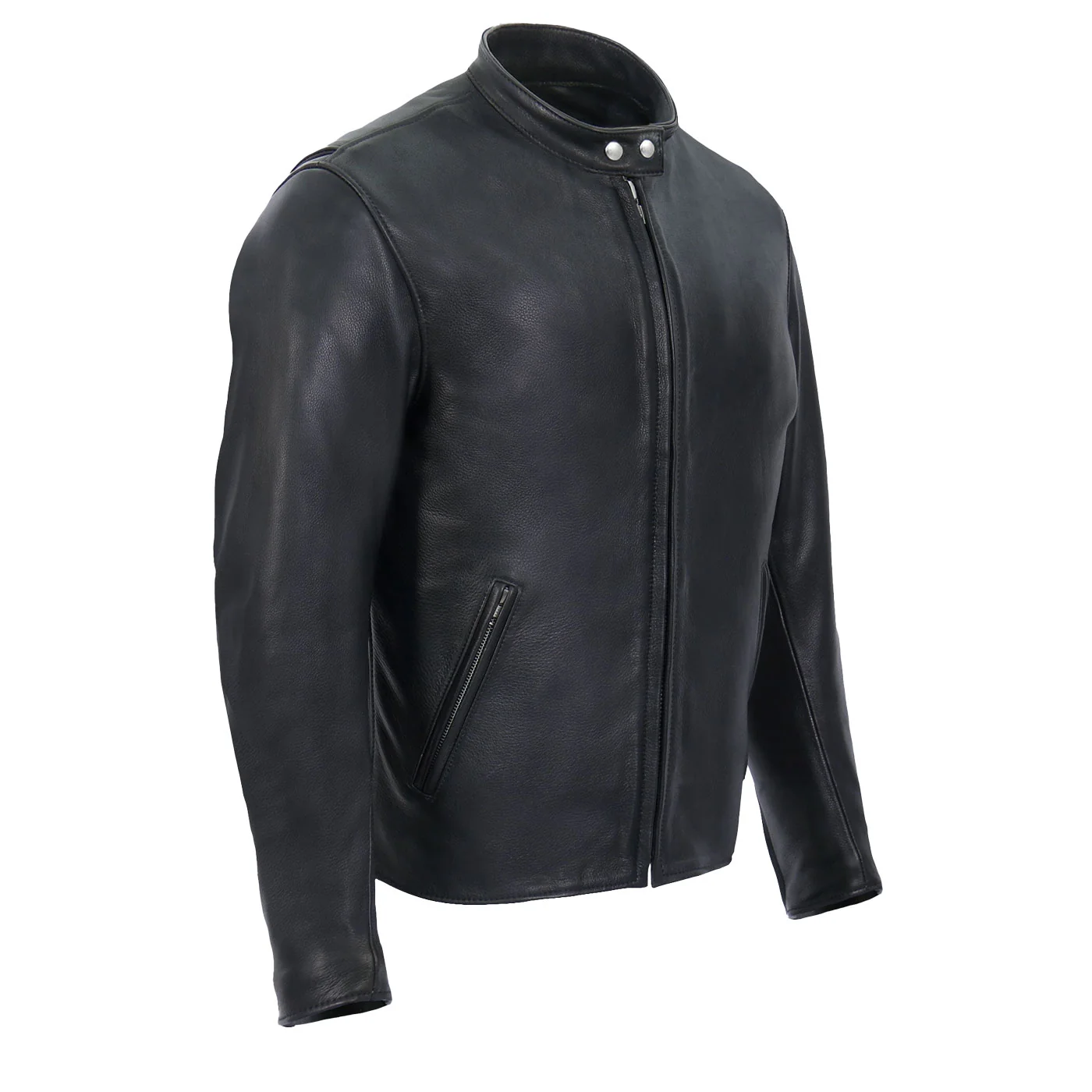 Efficient Milwaukee Leather USA MADE MLJKM5006 Men’s Black Rumble Premium Leather Motorcycle Jacket Fine Crafted