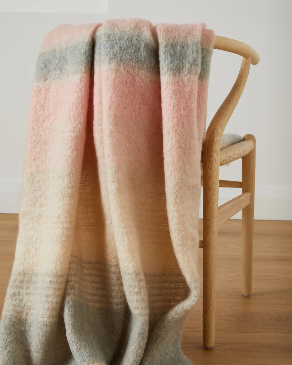 Effective Foxford Heather Mohair Throw Convenient