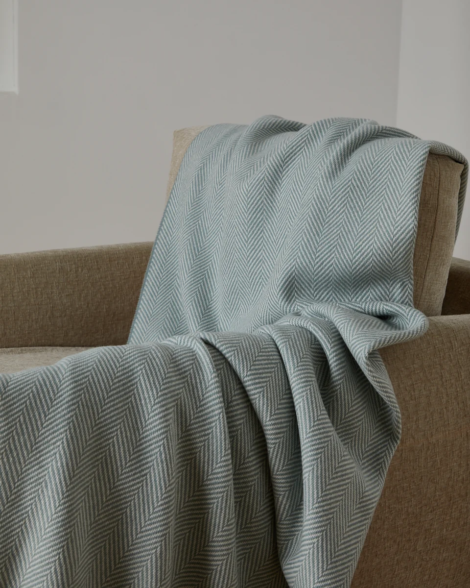 Environmentally Friendly Foxford Achill Cashmere and Lambswool Throw Soft