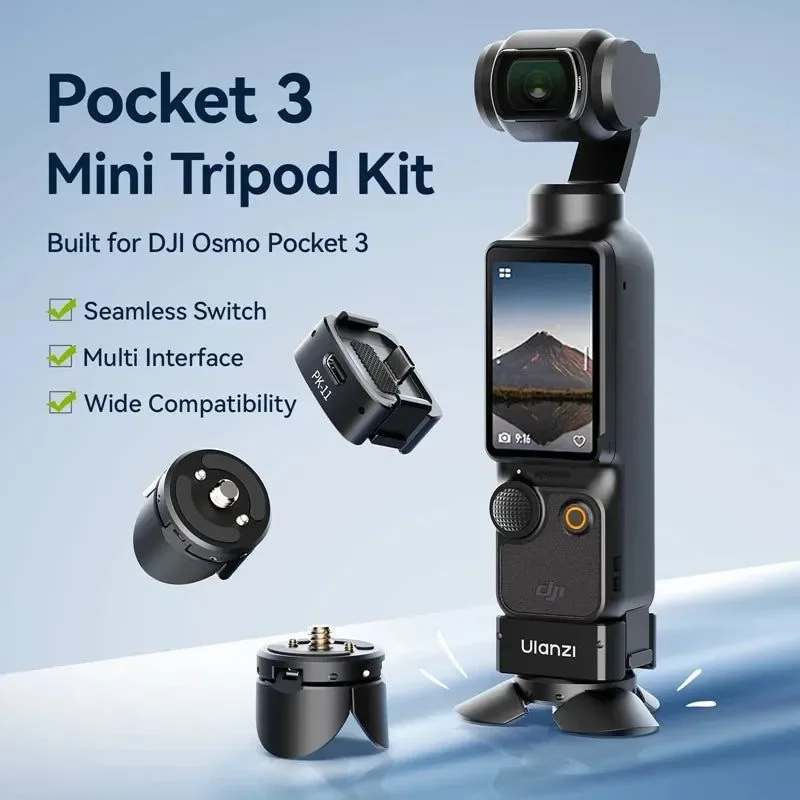 Top-Quality Ulanzi Pocket 3 Mini Tripod Kit for DJI Osmo Pocket 3 – PK-08 PK-11 Consistent