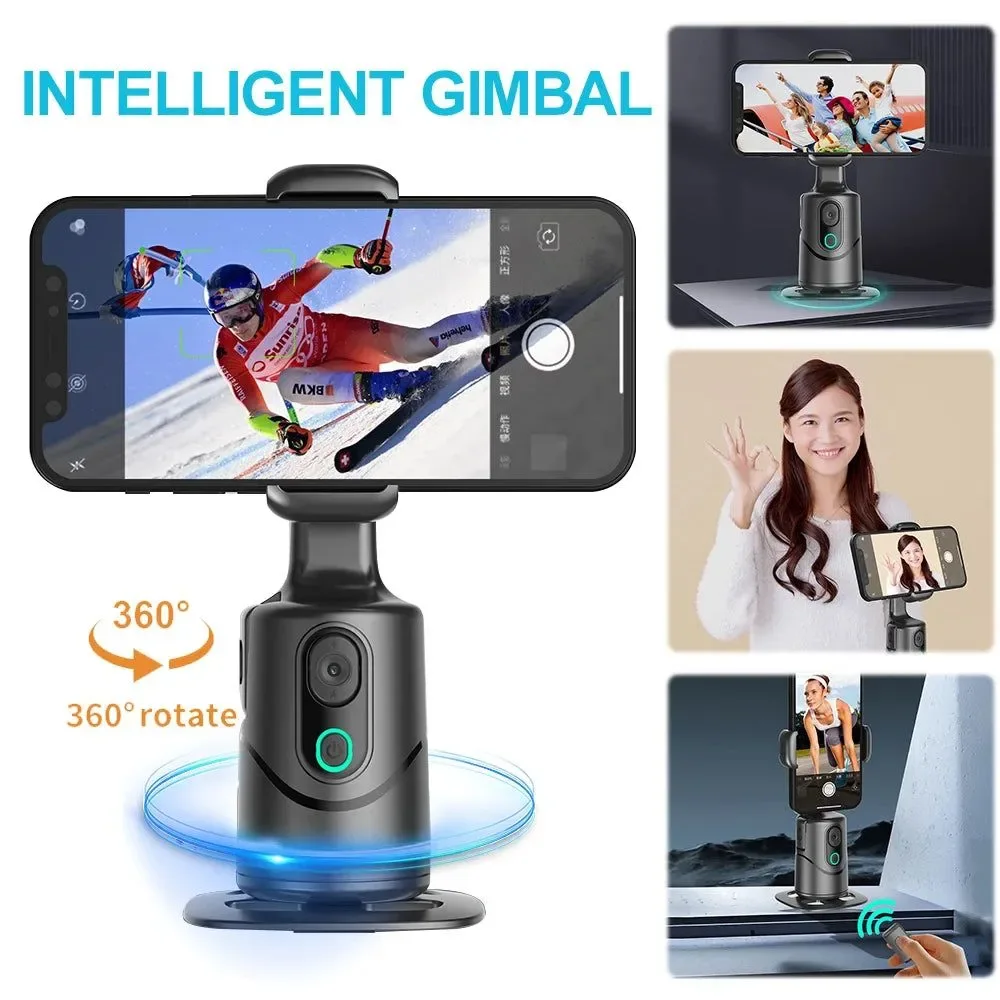 Trusted Auto Tracking Phone Tripod – 360° Smart Face Tracking Holder with Fill Light for TikTok Youtube Bluetooth Gesture Control Type-C Modern
