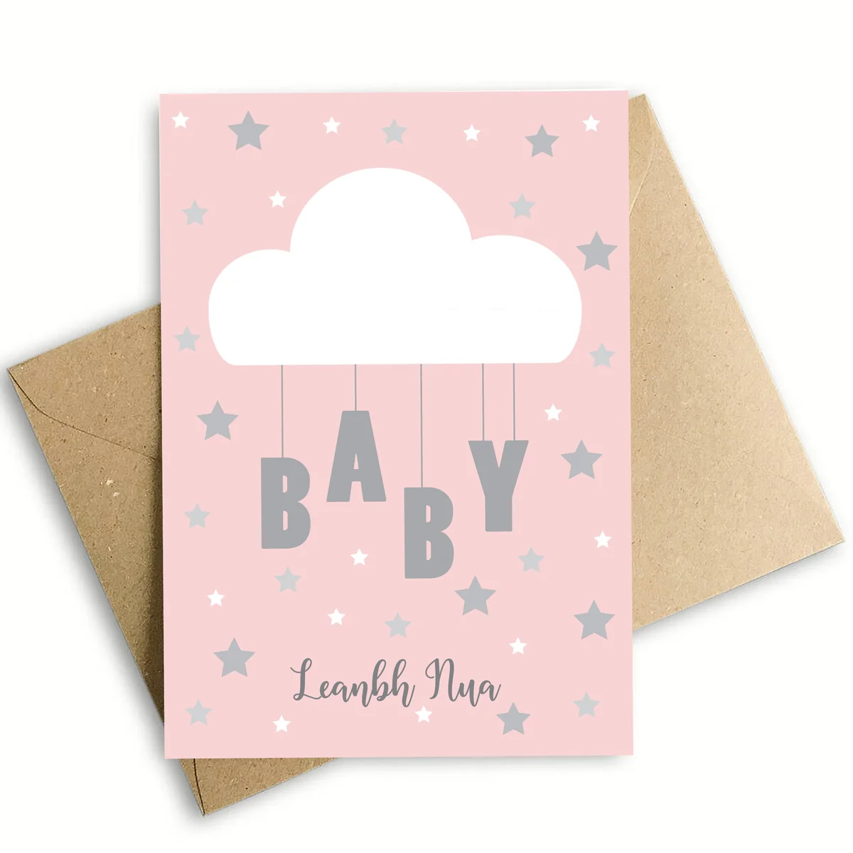 Minimalist New Baby Pink Greeting Card Consistent