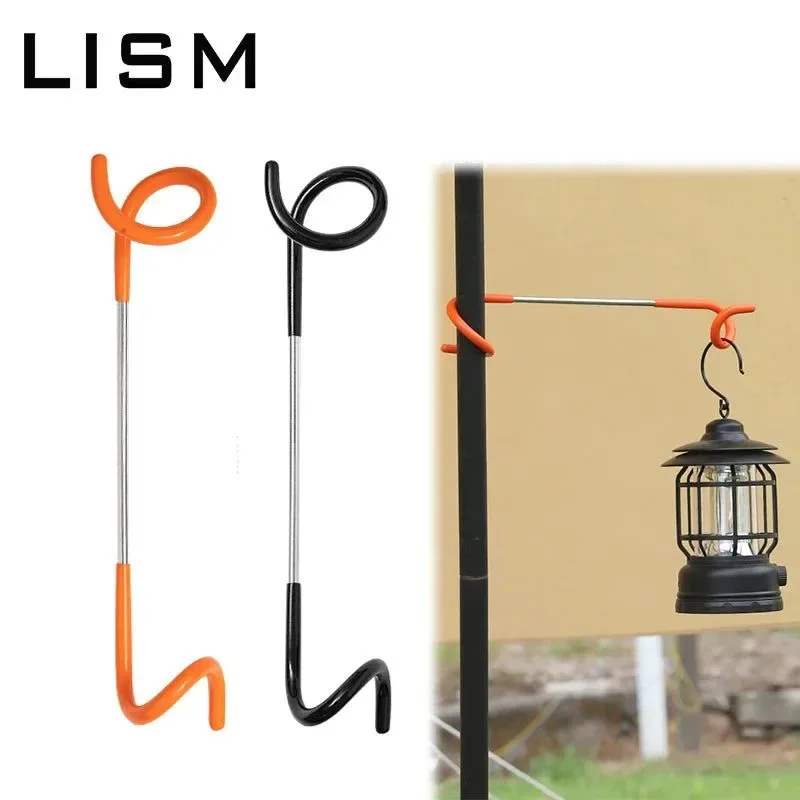 Sustainable Stainless Steel Camping Light Pole Hook – Adjustable Tent Lamp Holder for Outdoor Fishing Hunting Model C70 Elegant