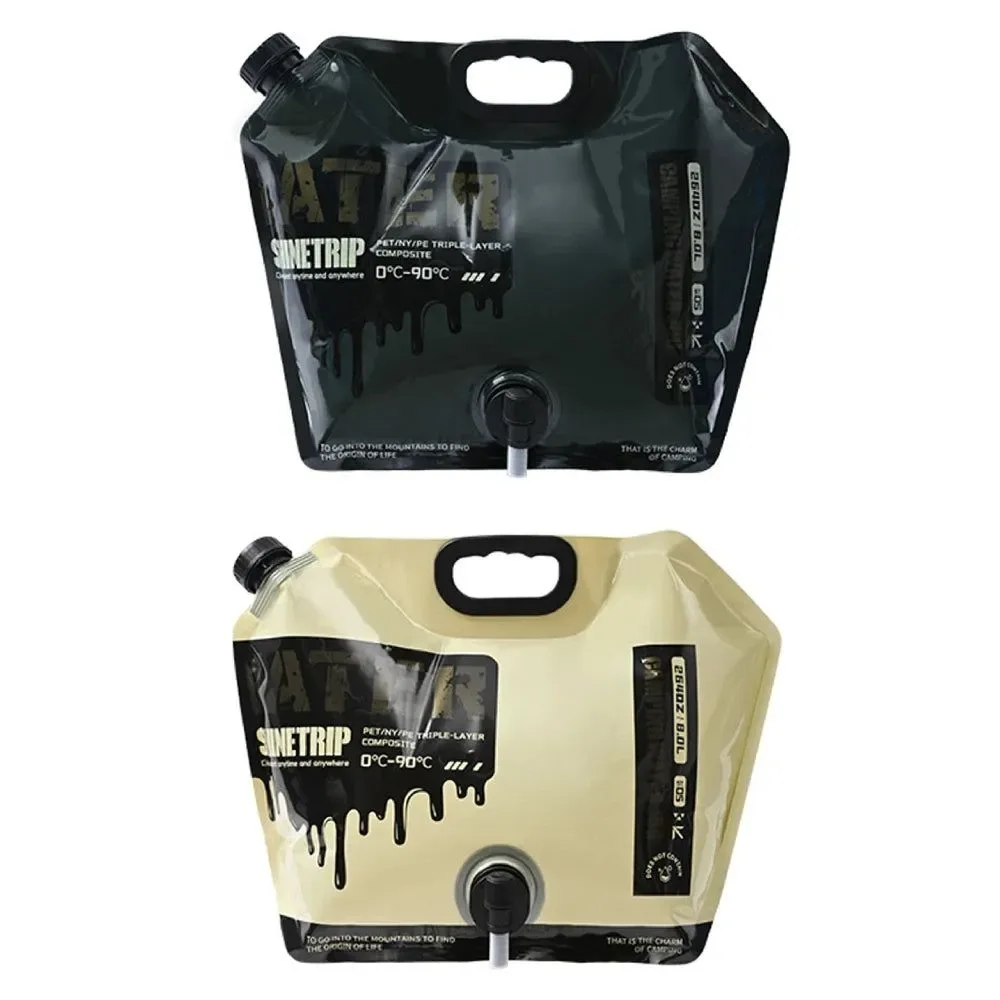 Outstanding 8L Collapsible Water Storage Bag – Portable Folding Water Container with Tap for Camping Hiking Outdoor Adventures Relaxed