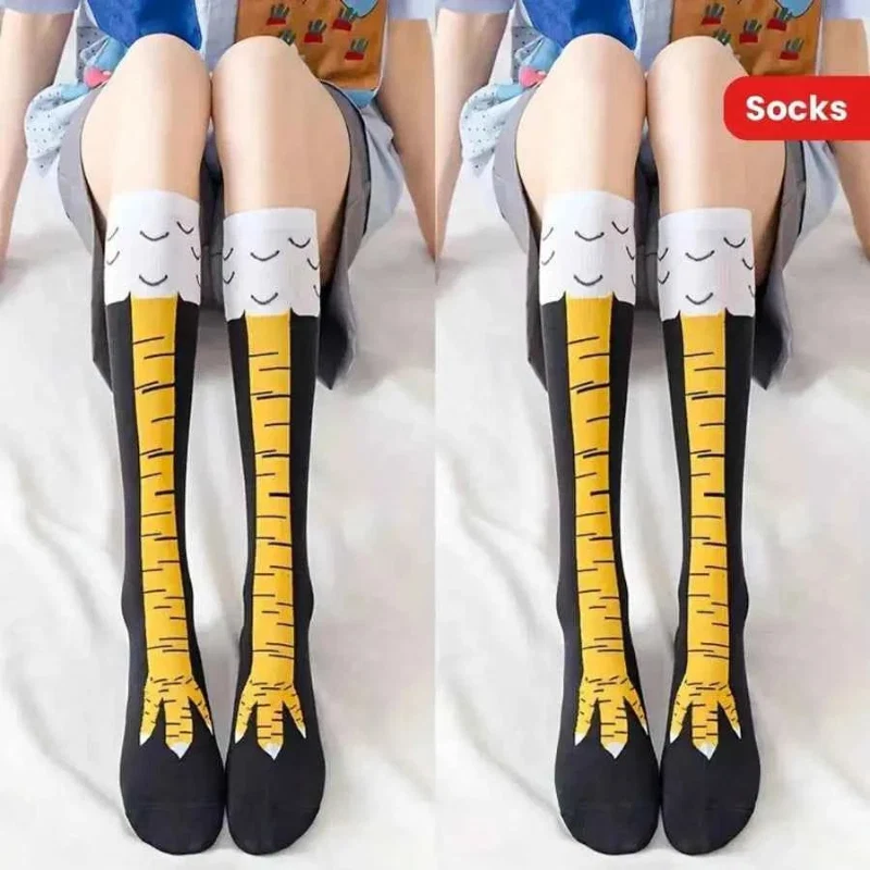 Original Design 3 Pairs of Black Fun Chicken Claw Socks – Casual and Formal Attire with Unique Design Trendy