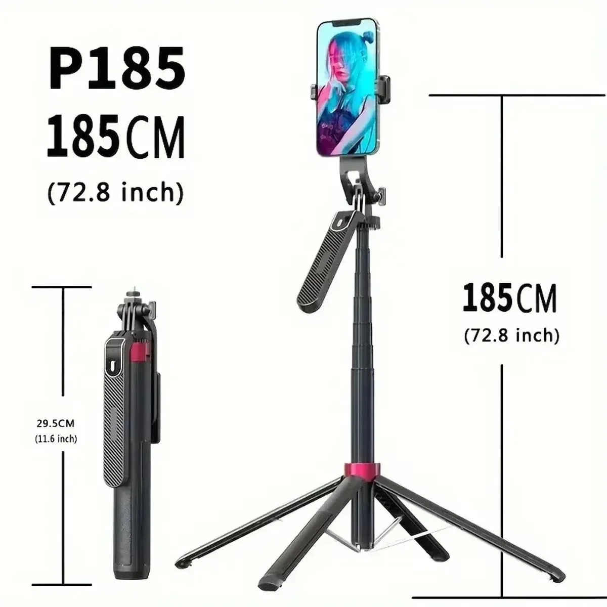 Dependable Portable Aluminum Camera Tripod – 360° Rotating Tripod with Wireless Remote for Photography Video Live Streaming Stylish