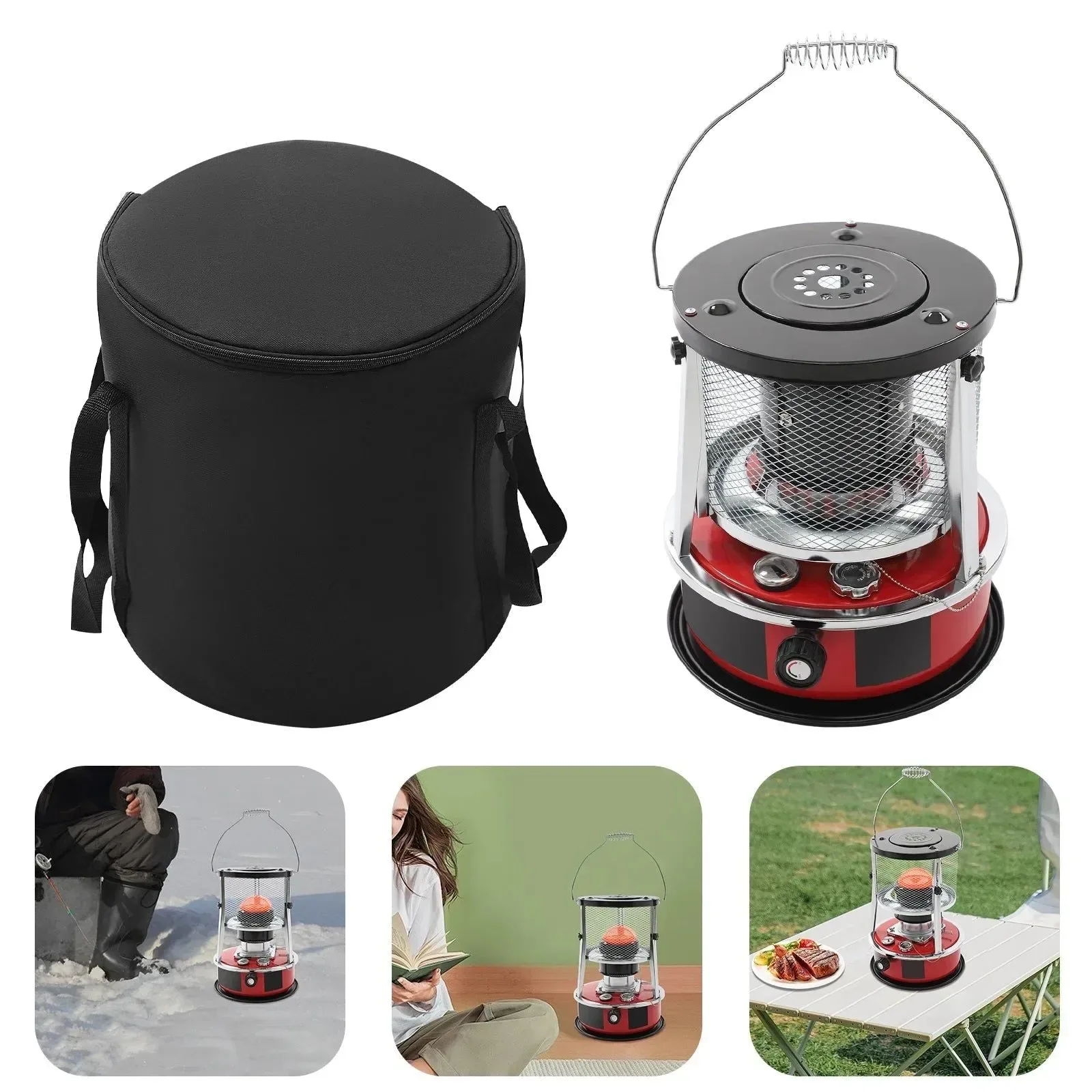 Relaxed Portable Kerosene Heater with Adjustable Height 5.2L Tank 8000 BTU Output for Outdoor and Indoor Use Original