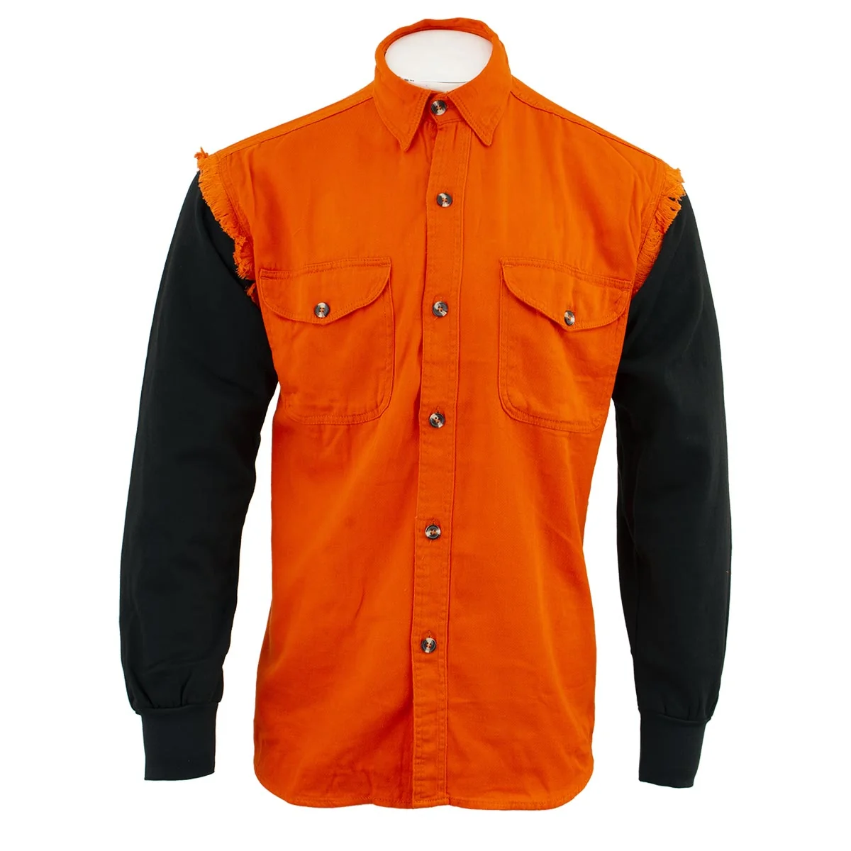 Durable NexGen DM3333 Men’s Orange with Black Long Sleeve Button Down Shirt Unique