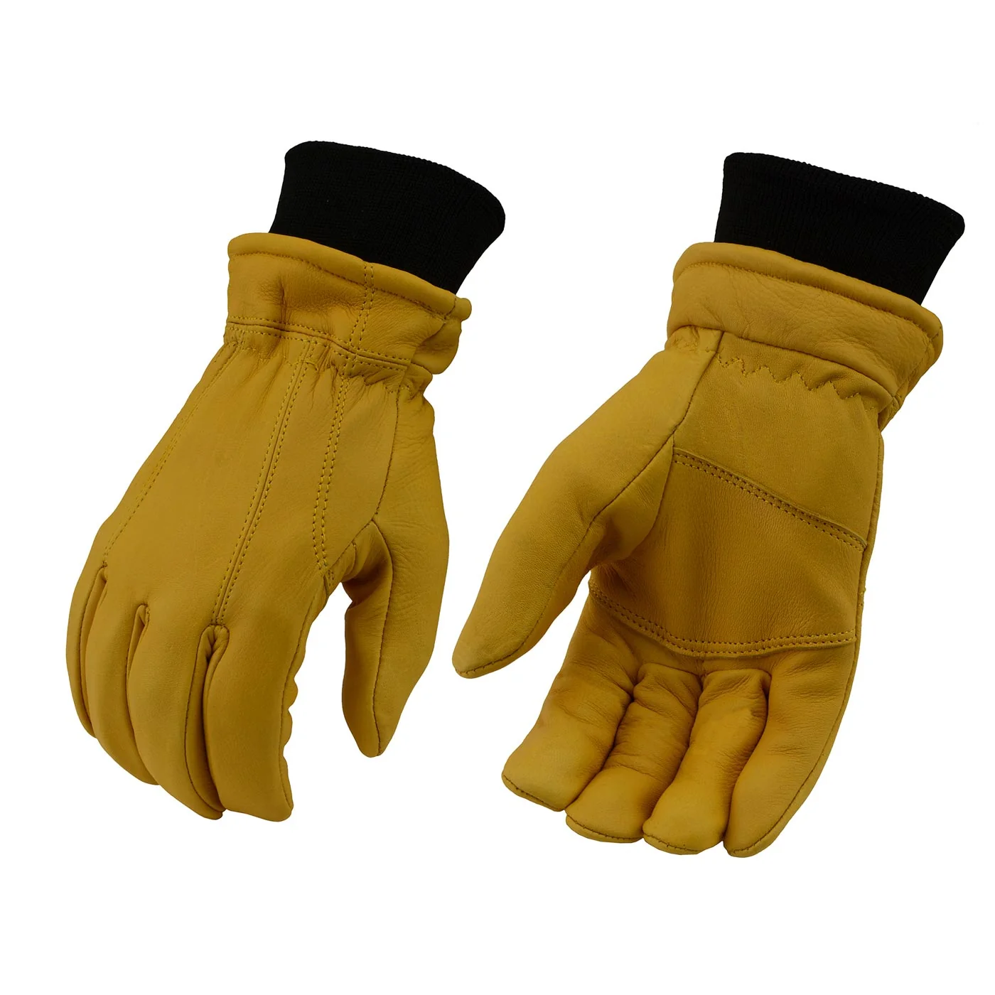 World-Class M Boss Motorcycle Apparel BOS37546 Men’s Yellow and Black Full Grain Deerskin Leather Motorcycle Gloves Responsible