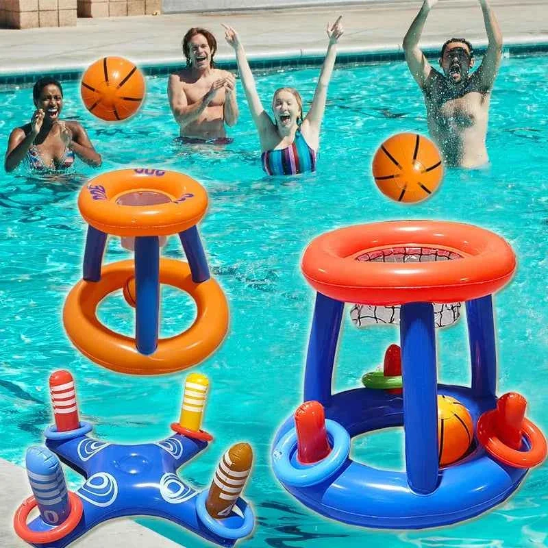 Contemporary Inflatable Pool Basketball Game – Summer Water Fun for Kids Adults Specialty