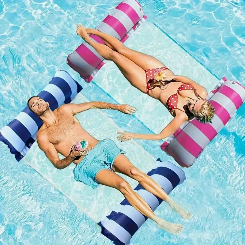 Powerful Floating Pool Lounge with Mesh Center – Inflatable Swim Chair for Adults Kids Premium