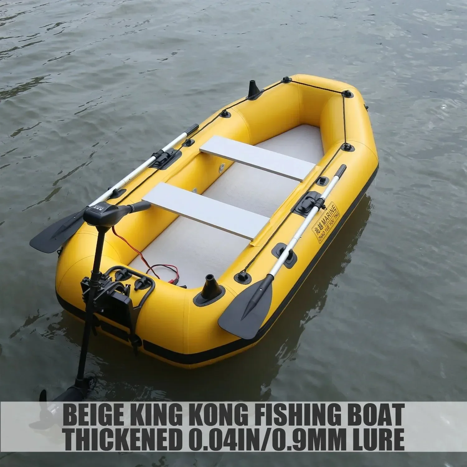 Professional 2-Person Inflatable Fishing Kayak – High-Visibility Yellow Drift Craft for Anglers Green