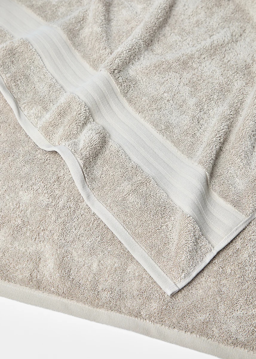 Natural Foxford Luxury Cotton Bath Sheet – Nacre Expertly Made
