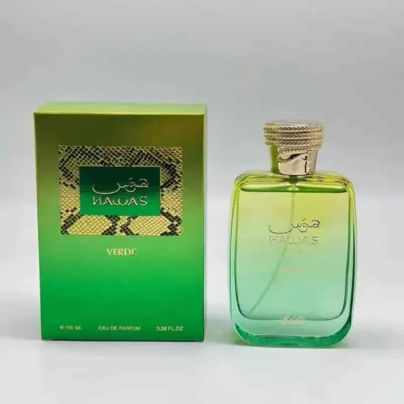 Contemporary HAAQAS Verde Eau de Parfum 100ml – Green Perfume with Gold Cap Efficient