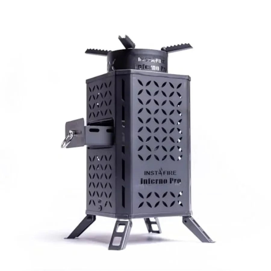 Lightweight Compact High-Temperature Outdoor Biomass Stove for Intense Heat Cooking Contemporary