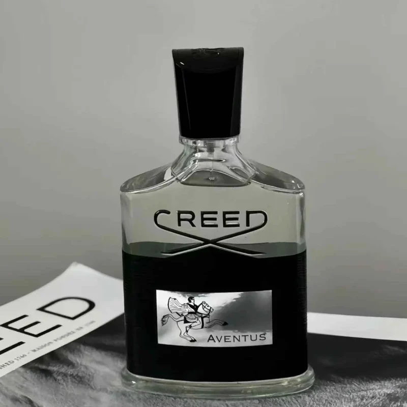 Natural CREED Aventus Perfume Bottle – Clear Glass Fragrance Bottle with Black Cap Fashionable