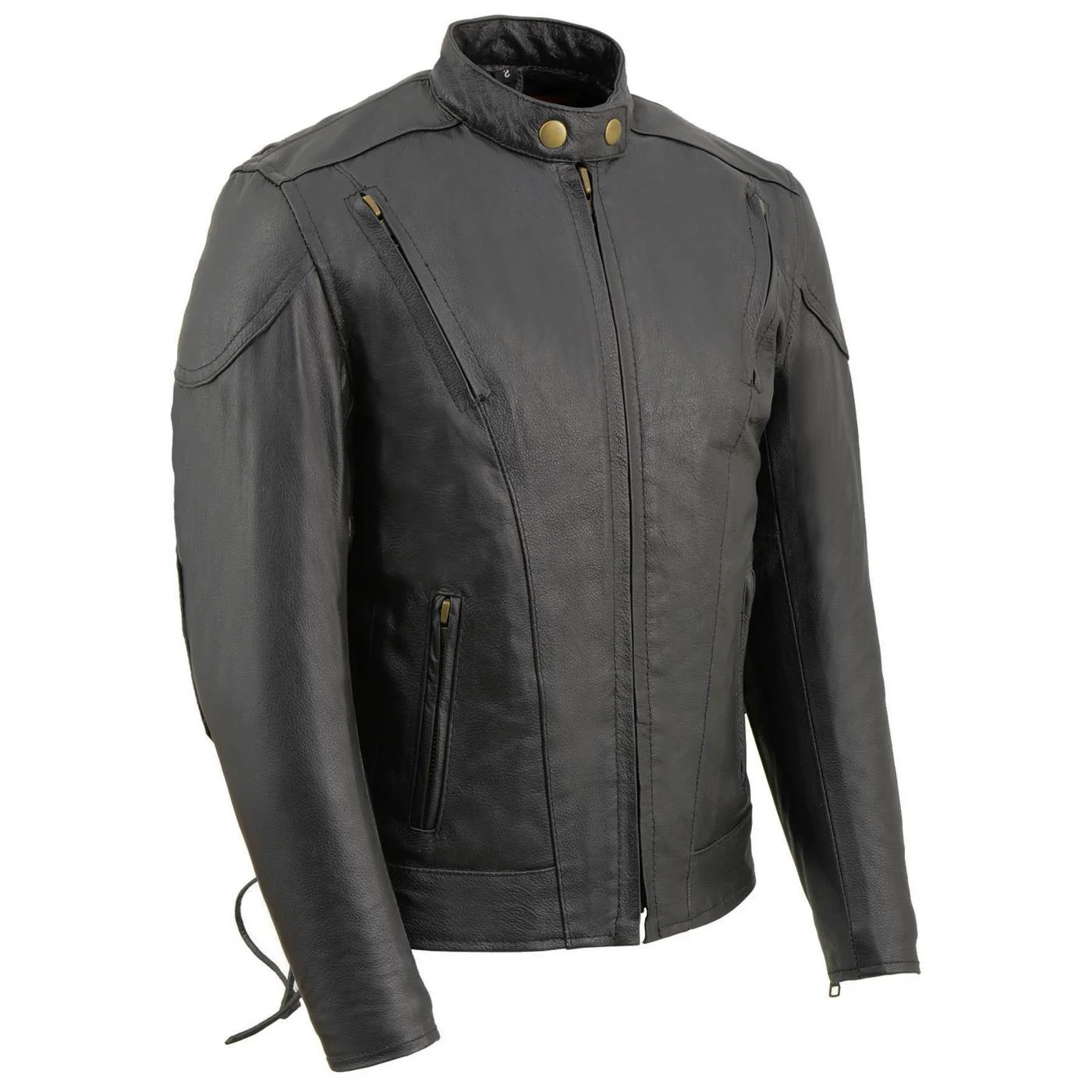 Recyclable Milwaukee Leather LKM1900 Boy’s Black Leather Side Lace Vented Moto Jacket Outstanding