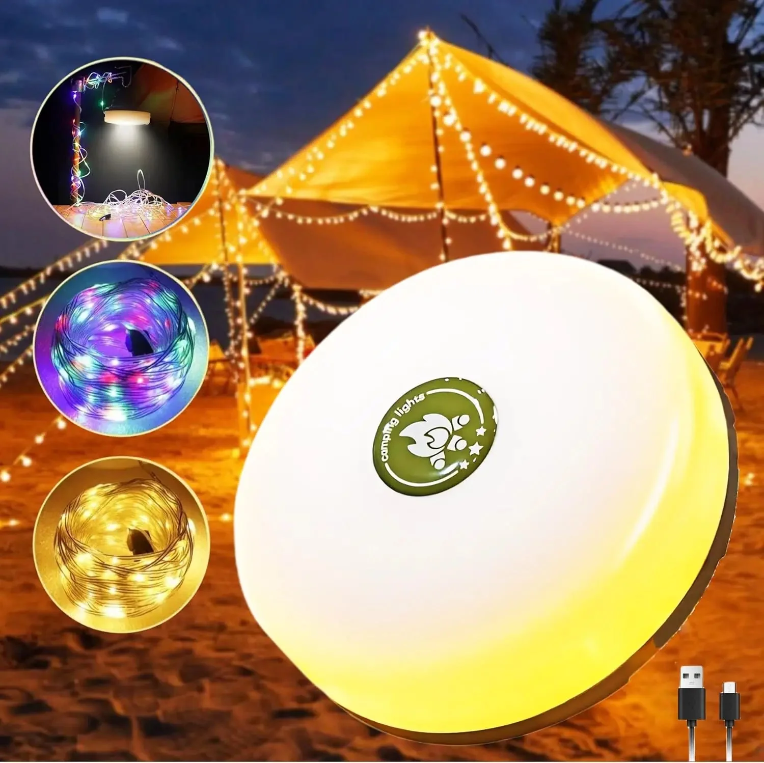 Expertly Made Rechargeable 32.8FT Camping String Lights with Portable LED Lantern – 2-in-1 Tent Lights with 5 Lighting Modes Why These Camping String Lights Are for Outdoor UseKey Features of Rechargeable Camping String Lights for Multiple UsesProduct SpecificationsBenefits of Using Rechargeable Camping LightsFrequently Asked Questions FAQs Final Thoughts Dependable