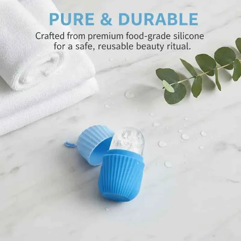 Eco-Friendly Reusable Silicone Ice Roller for Face Eyes – Cooling Facial Massage Tool for Skin Care and Eye Bag Relief Convenient