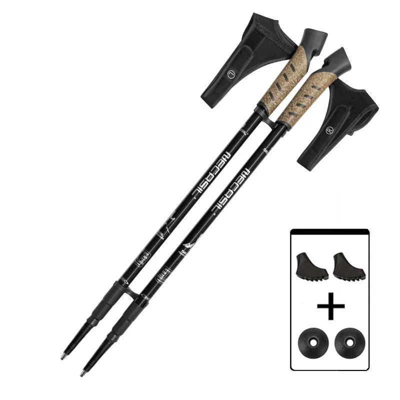 Fast 2PCS Ultralight Trekking Poles – 7075 Aluminum Adjustable Nordic Walking Sticks for Hiking Camping Fine