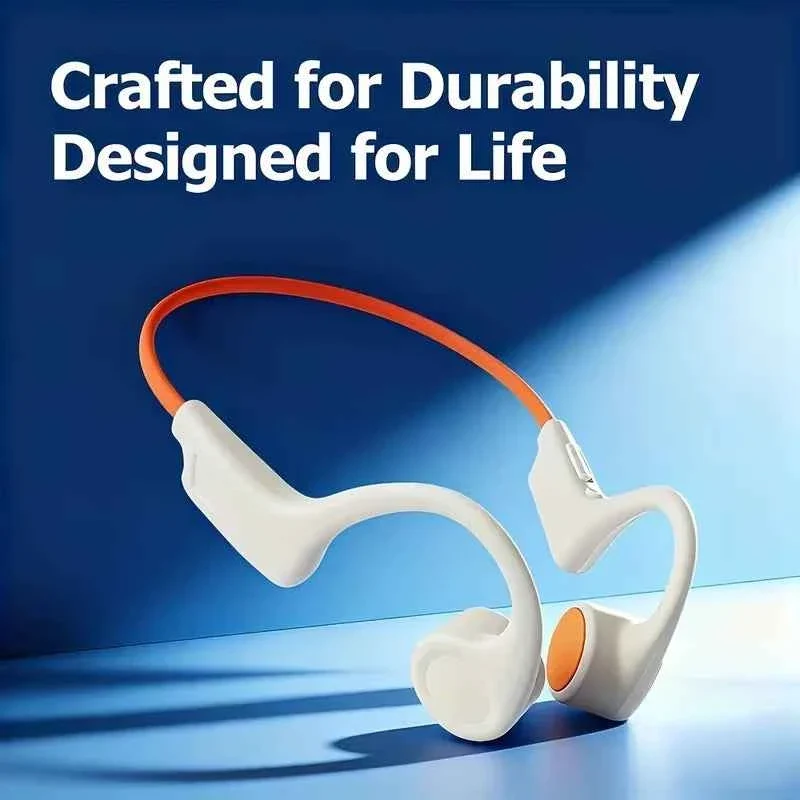 Long-Lasting Open-Ear Bone Conduction Headphones Wireless Sports Earphones with BT 5.3 16H Playback Microphone Secure