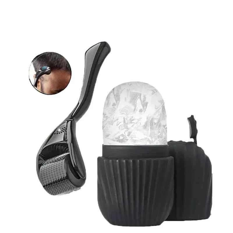 Secure Ice Facial Roller Tool Skin Care Beauty Set with Micro Needle Facial Roller for Face Beard Care Easy-to-Use