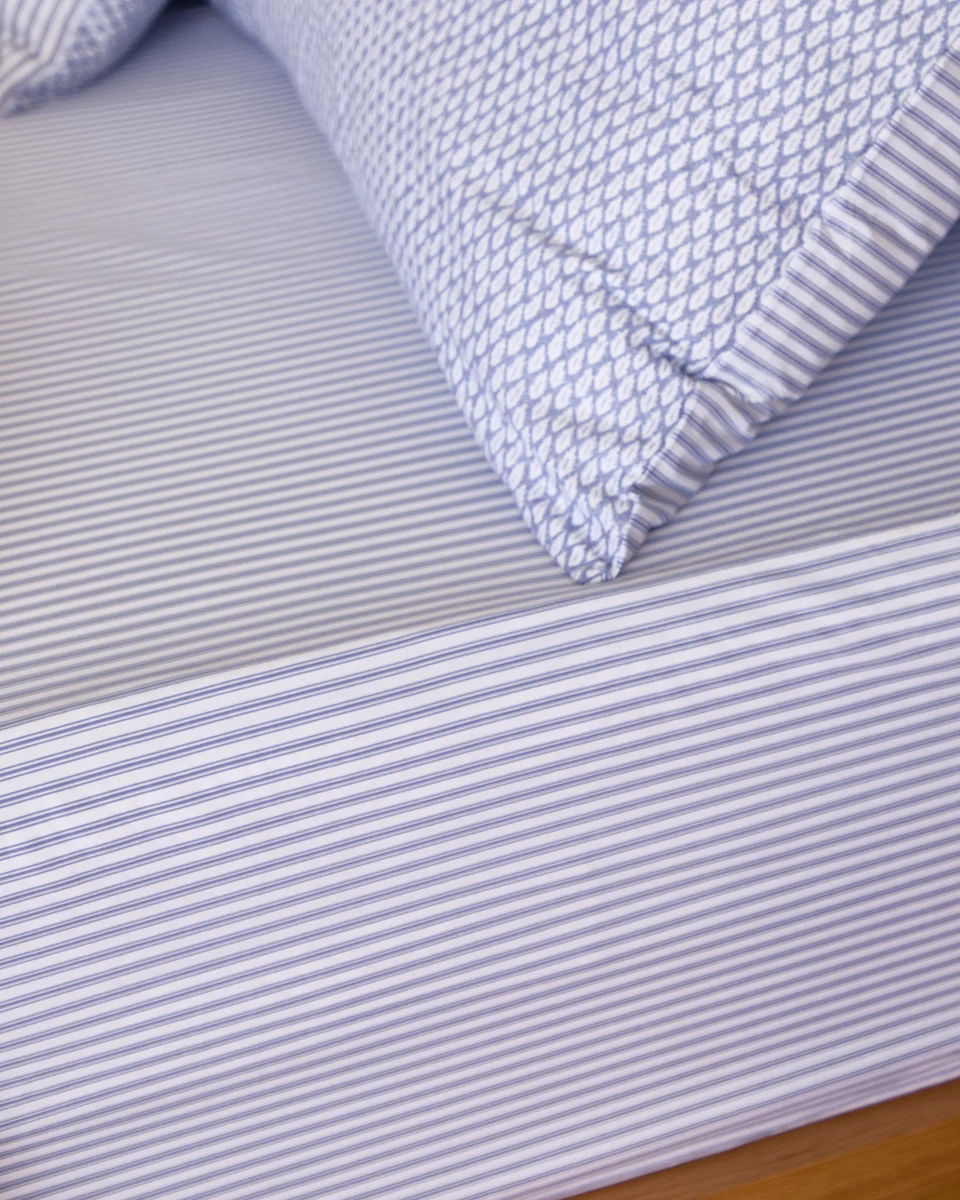 Efficient Foxford Nancy Stripe Fitted Sheet First-Class