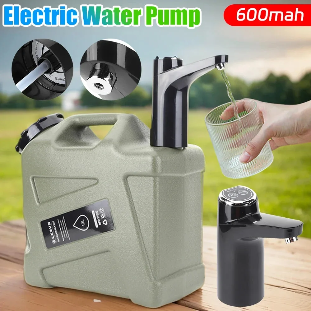 Classic USB Rechargeable Electric Water Pump – Portable One-Touch Water Dispenser for Camping Home Use Excellent