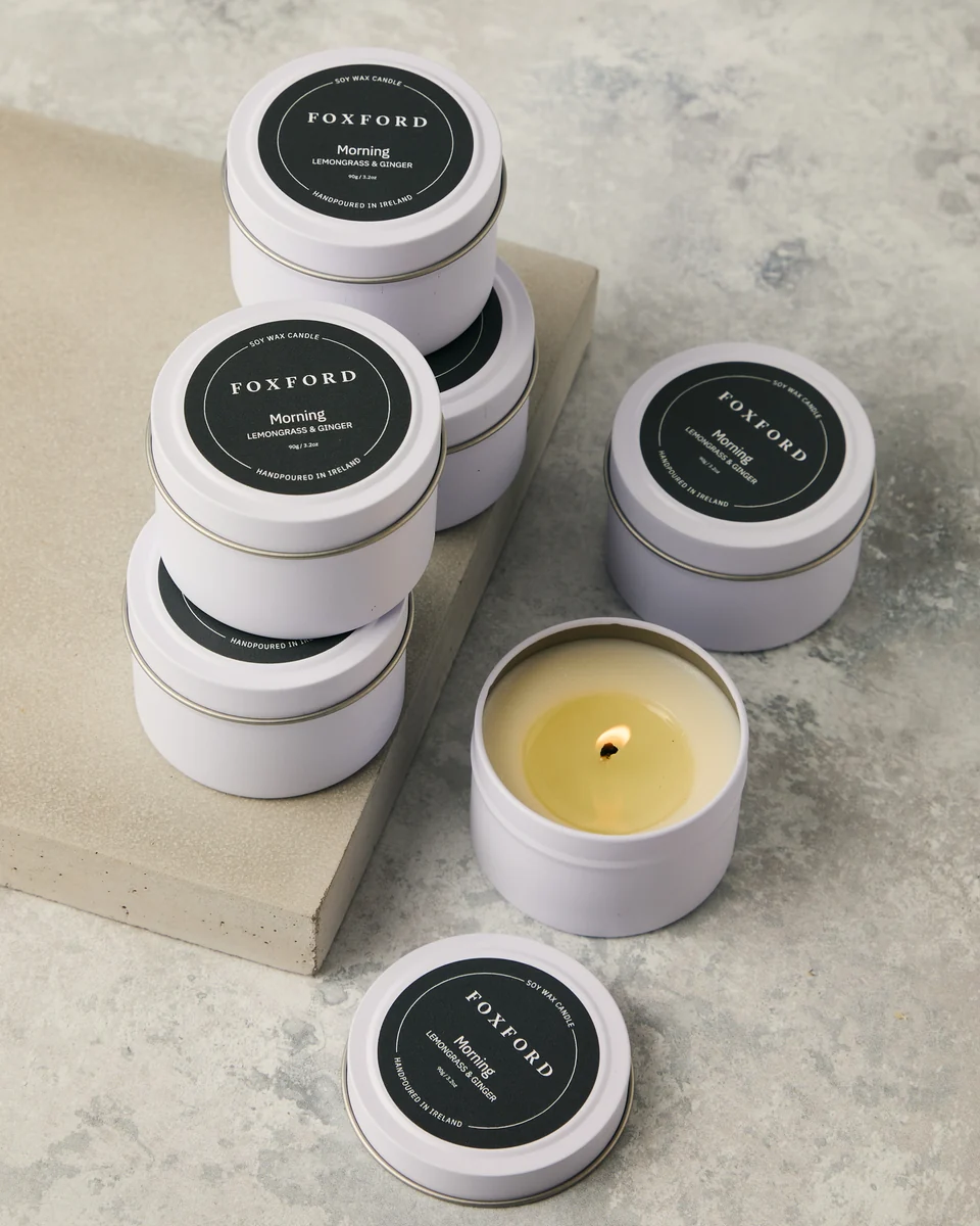 Trusted Foxford Morning Travel Candle 90g Crafted