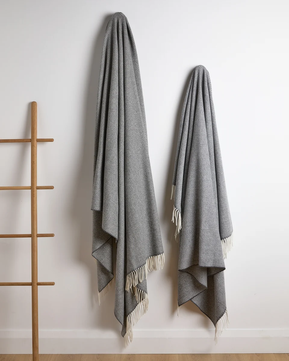 Exceptional Foxford Belleek Extra-Large Cashmere Wool Throw High-Performance
